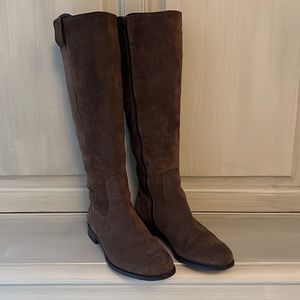 Sesto Meucci Suede Knee High Riding Boots, Made in Italy - 7.5